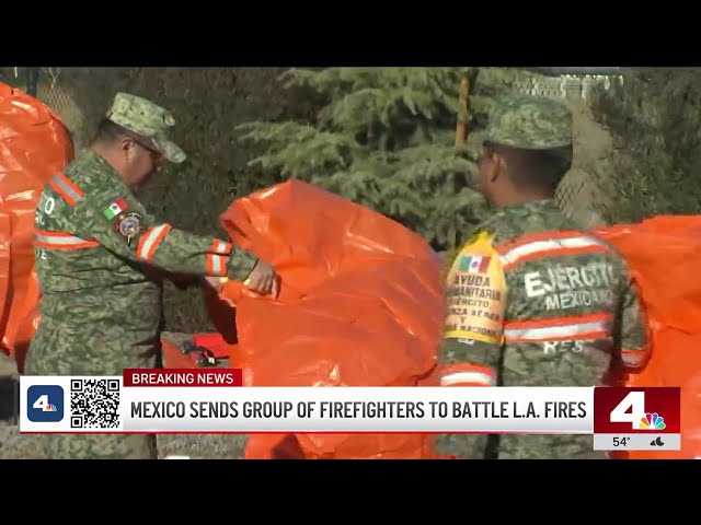 ⁣Mexico sends team of firefighters to help battle SoCal wildfires