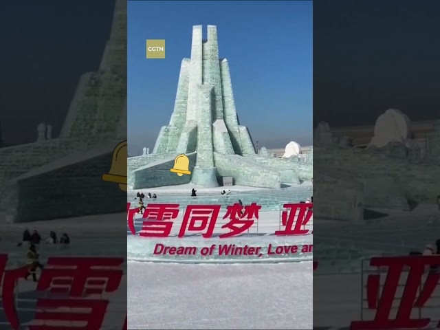 ⁣Find Asian Winter Games elements in Harbin Ice and Snow World