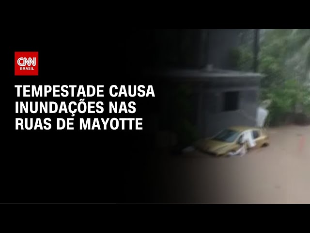 ⁣Tempestade causa inundações nas ruas de Mayotte | CNN NOVO DIA