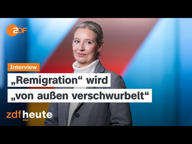 ⁣AfD-Kanzlerkandidatin Weidel im Interview | heute journal