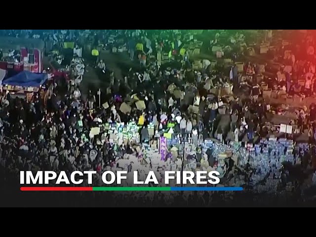 ⁣Widespread power outages, large tent city after devastating fires in Los Angeles