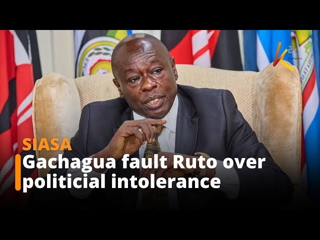 ⁣Gachagua faults President Ruto over the rising culture of political intolerance