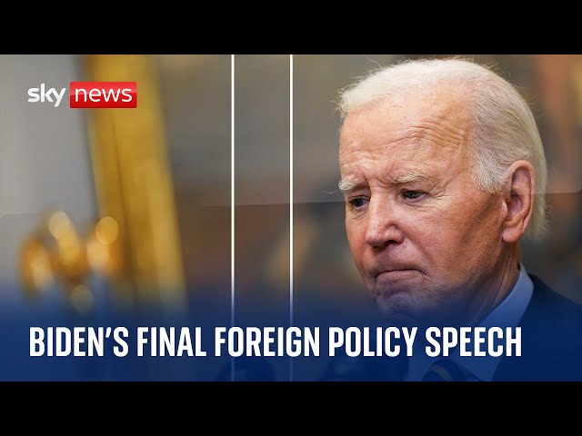 ⁣Watch live: US President Joe Biden delivers his final foreign policy speech