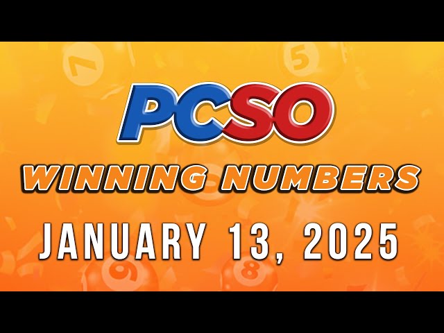 ⁣P29M Jackpot Grand Lotto 6/55, 2D, 3D, 4D, and Mega Lotto 6/45 | January 13, 2025