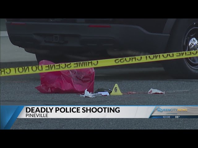 ⁣Suspect shot, killed by Pineville officer in parking lot