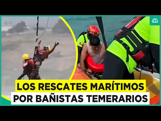 ⁣Bañistas temerarios generan preocupación: Ya van 36 rescates marítimos este año