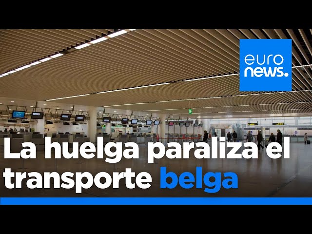 ⁣Caos en Bélgica por la cancelación de vuelos y trenes debido a una huelga nacional