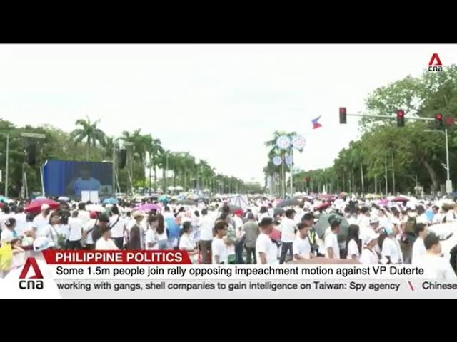 ⁣Over 1.5 million members of religious sect rally to oppose Philippine VP Sara Duterte's impeach