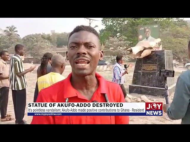 ⁣Statue of Akufo-Addo destroyed: Resident decries pointless vandalism, citing positive contributions