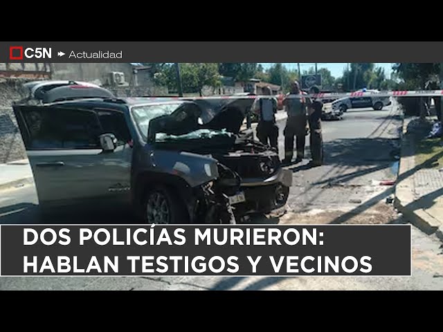 ⁣MURIERON DOS POLICÍAS en una PERSECUCIÓN: HABLAN los VECINOS y TESTIGOS