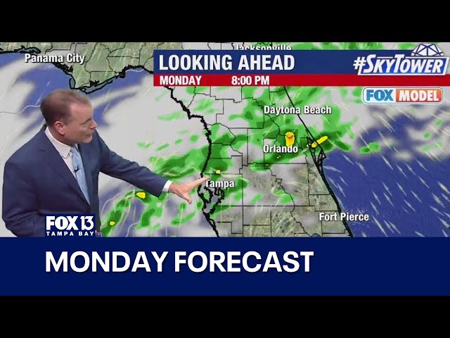 ⁣Tampa weather | Monday forecast