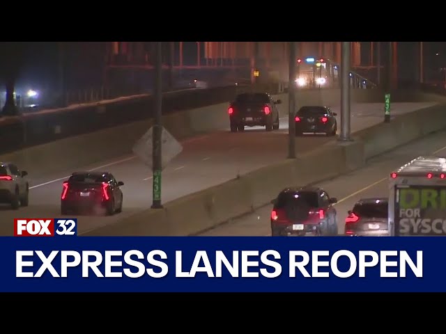 ⁣Kennedy Expressway reversible lanes officially reopen to delight of drivers