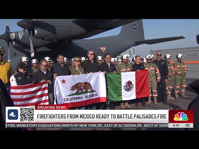 ⁣Firefighters from Mexico ready to battle Palisades Fire