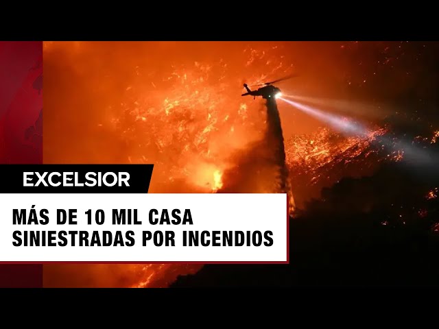 ⁣Más de 10 mil casa siniestradas por incendios en Los Ángeles