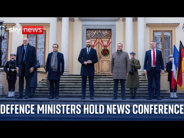 ⁣Defence ministers from Germany, Britain, France, Poland and Italy speak about support for Ukraine