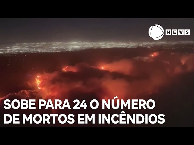 ⁣Sobe para 24 número de mortos em incêndios em Los Angeles