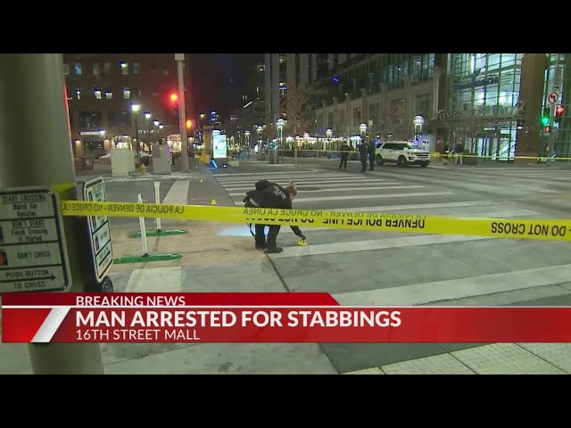 ⁣Suspect arrested in 16th Street Mall stabbings that killed 2