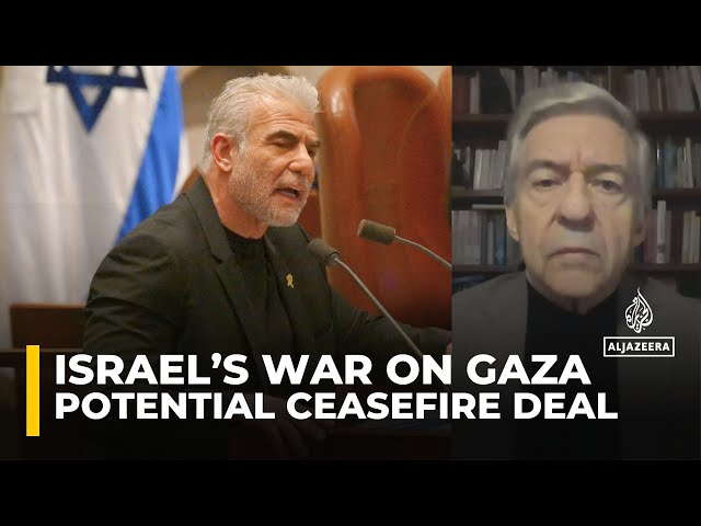 ⁣Israeli opposition leader Yair Lapid discusses potential Gaza ceasefire deal at the Knesset