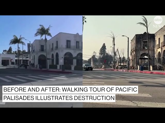 ⁣BEFORE AND AFTER: Walking tour of Pacific Palisades