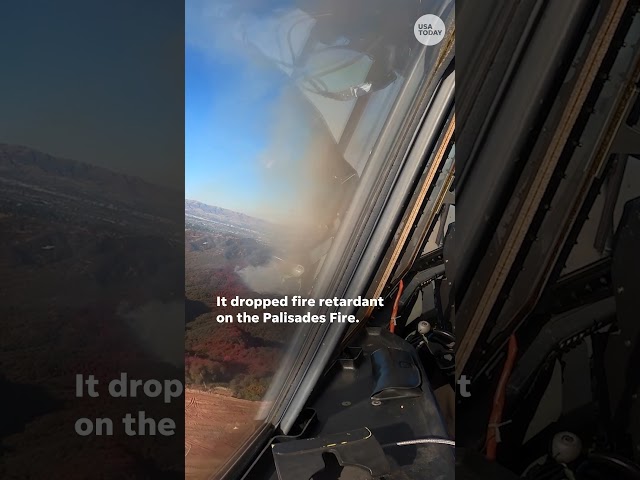 ⁣Inside the cockpit: National Guard plane combats Palisades Fire #Shorts