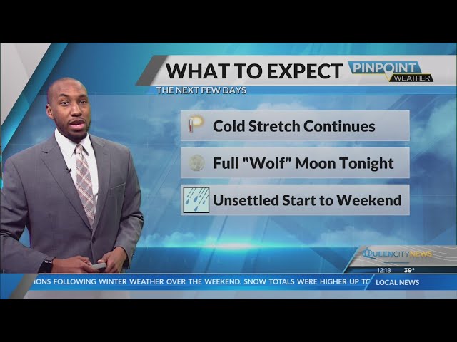 ⁣Cold stretch continues, unsettled weather to start the weekend