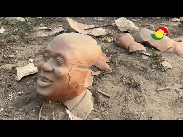 ⁣Residents of Sekondi-Takoradi express mixed reactions to demolition of Akufo-Addo statue