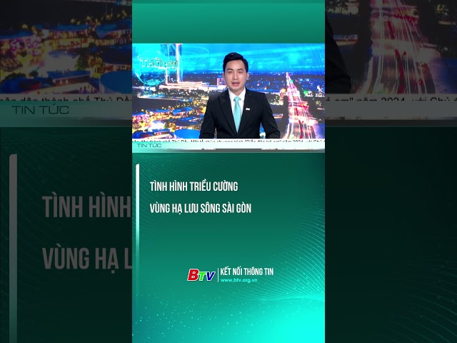 ⁣Tình hình triều cường vùng hạ lưu sông Sài Gòn