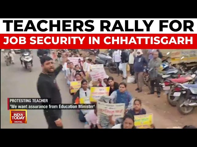 ⁣Chhattisgarh Teachers Protest Over Job Insecurity After Supreme Court Ruling | India Today