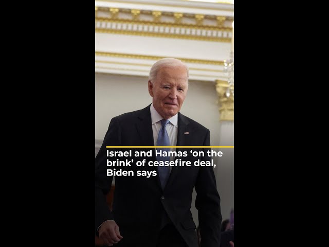 ⁣Israel and Hamas “on the brink” of ceasefire deal, Biden says | AJ #shorts