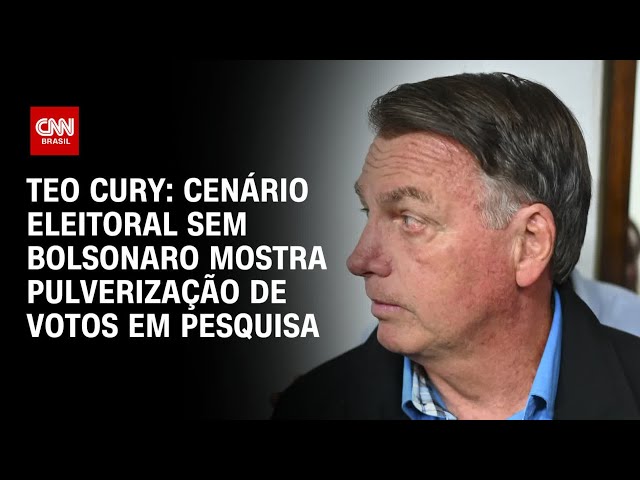 ⁣Teo Cury: Cenário eleitoral sem Bolsonaro mostra pulverização de votos em pesquisa | CNN 360°