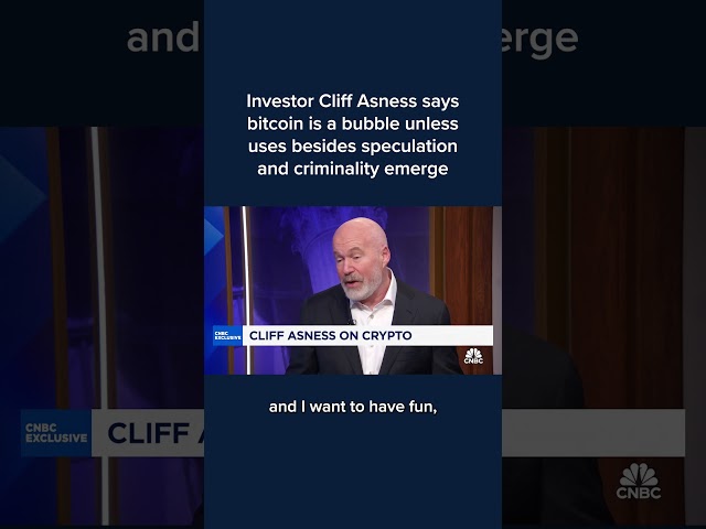 ⁣Investor Cliff Asness: Bitcoin is a bubble unless uses besides speculation and criminality emerge