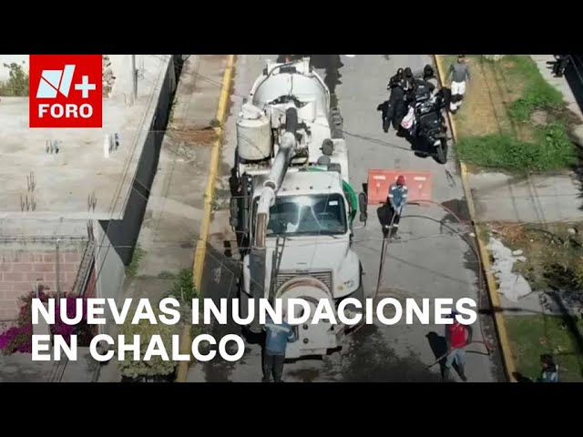 ⁣Así se ve desde el aire las inundaciones en Chalco, Edomex - Las Noticias