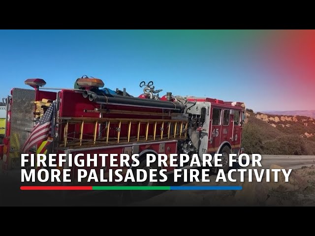 ⁣High winds return to LA, firefighters prepare for more Palisades Fire activity