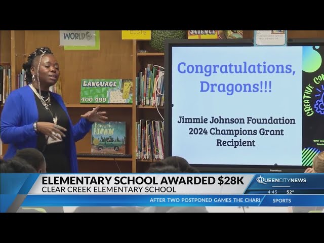 ⁣Clear Creek Elementary awarded $28k from Jimmie Johnson Foundation