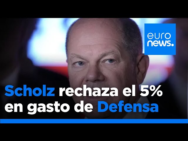 ⁣Olaf Scholz rechaza duplicar el gasto en Defensa como exige Donald Trump