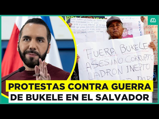 ⁣Protestan en El Salvador por guerra de Nayib Bukele