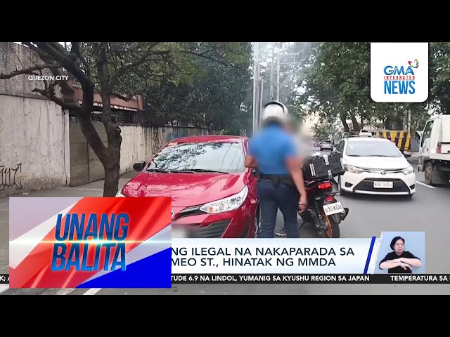 ⁣Mga sasakyang ilegal na nakaparada sa Scout Borromeo st., hinatak ng MMDA | Unang Balita