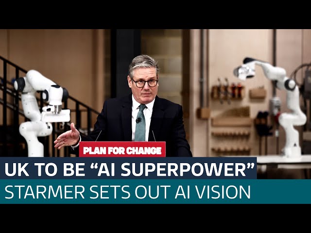 ⁣Prime Minister sets out 'supercomputer' AI vision | ITV News