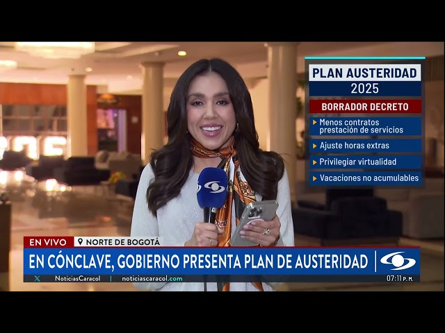 ⁣En cónclave, Gobierno presentó borrador de decreto con plan de austeridad