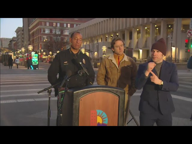 ⁣Denver mayor, police chief hold news conference about 16th Street Mall stabbings