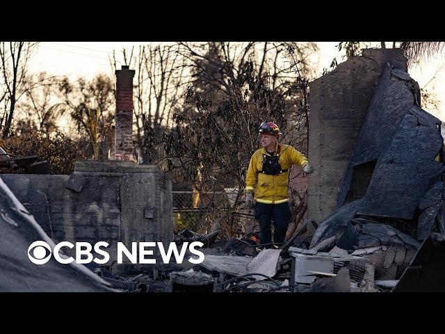 ⁣Powerful winds threaten Los Angeles wildfire containment efforts