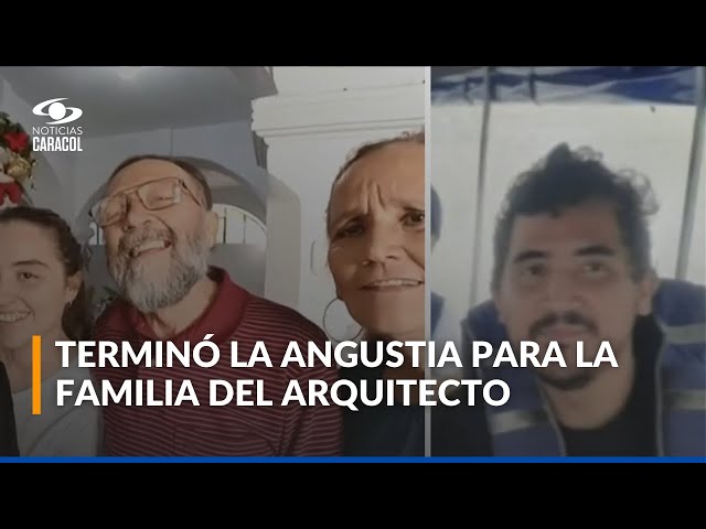 ⁣Familia de arquitecto que estaba secuestrado por el ELN en Chocó, celebró su regreso a la libertad