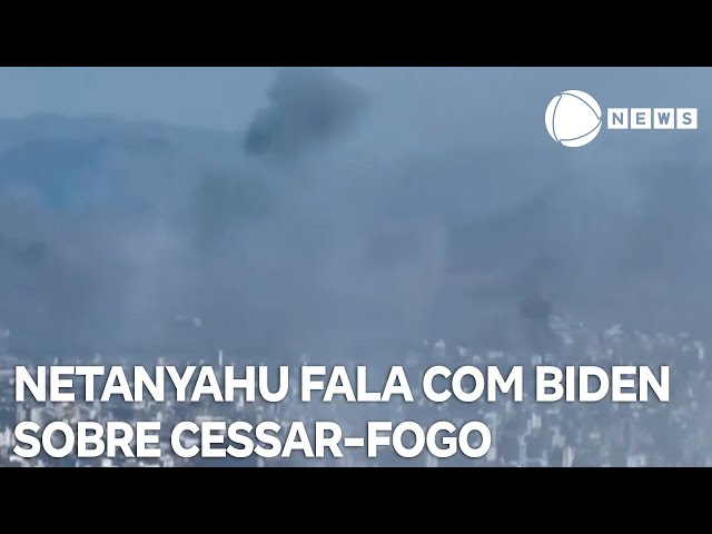 ⁣Netanyahu fala com Biden sobre acordo de cessar-fogo