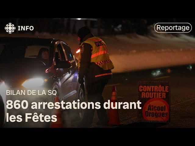 ⁣800 arrestations pour conduite avec facultés affaiblies durant les Fêtes