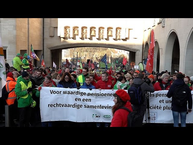 ⁣Generalstreik in Belgien - Zehntausende demonstrieren gegen Rentenreform