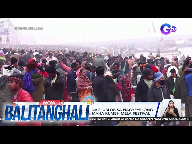 ⁣Milyon-milyong Hindu, naglublob sa nagyeyelong ilog sa pagsisimula ng Maha Kumbh... | Balitanghali