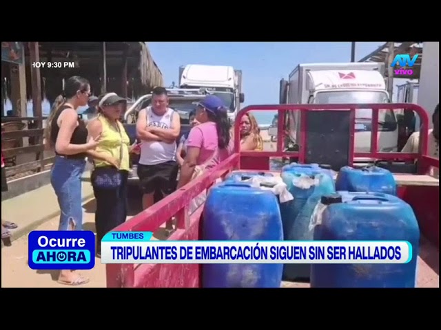 ⁣Tumbes: Tripulantes de embarcación siguen sin ser hallados