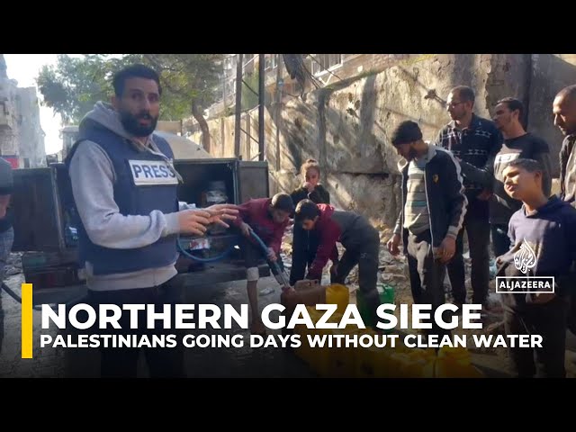 ⁣Palestinians under Israeli siege in north Gaza going days without clean water