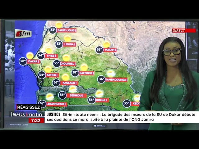 ⁣La météo avec Sokhna natta MBAYE  - Infos matin du 14 janvier 2025