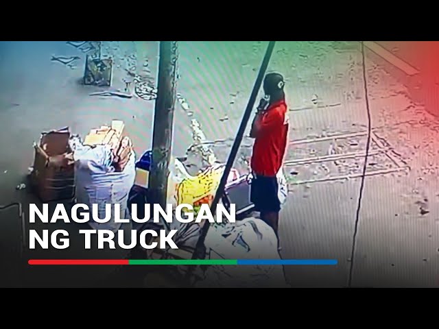 ⁣Mangangalakal nagulungan ng trailer truck sa Tondo